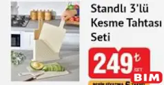 STANDLI 3'LÜ KESME TAHTASI SETİ STANDLI 3'LÜ KESME TAHTASI SETİ